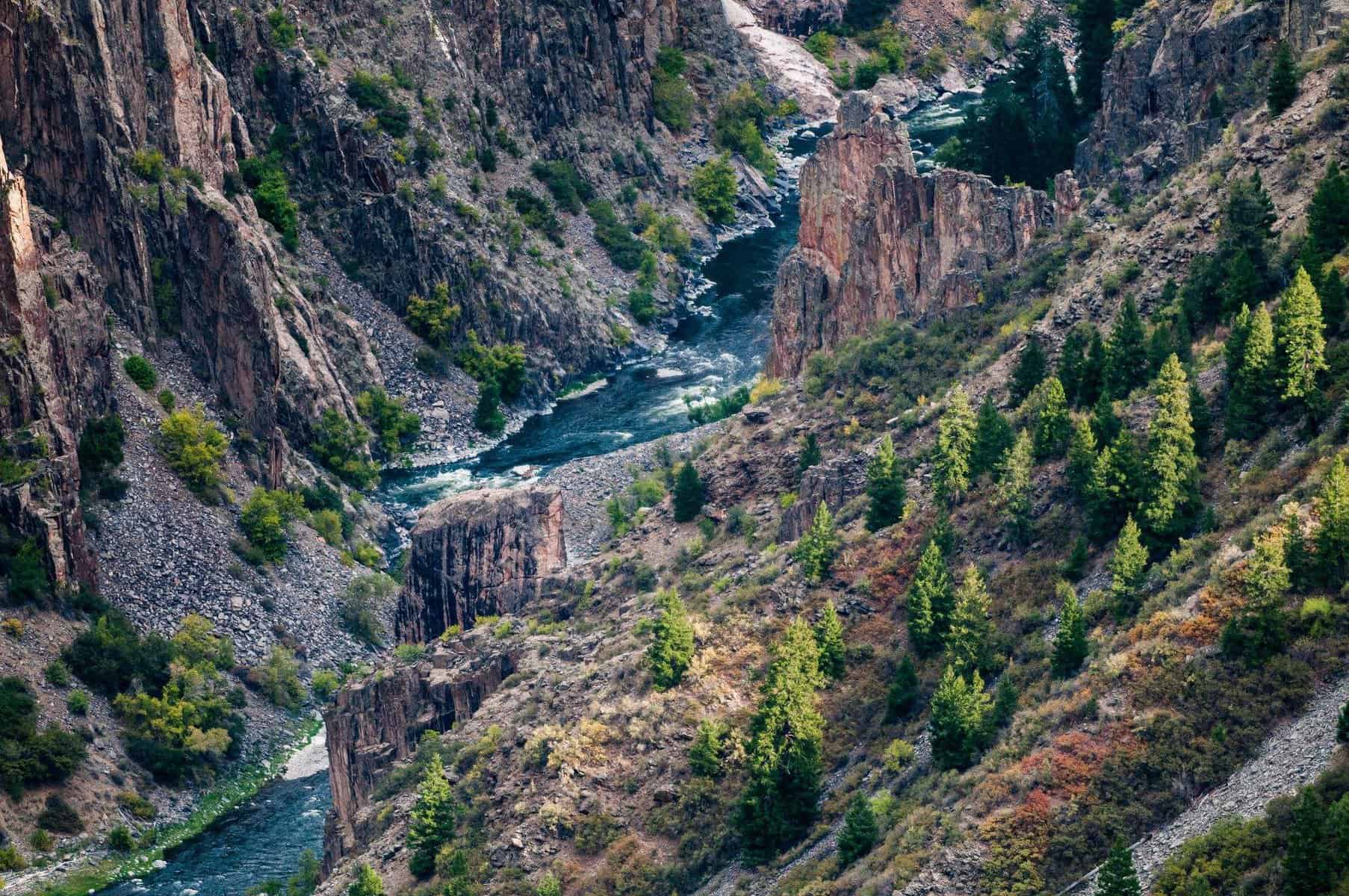 Gunnison Point View from Rim Rock Trail Black Canyon Colorado